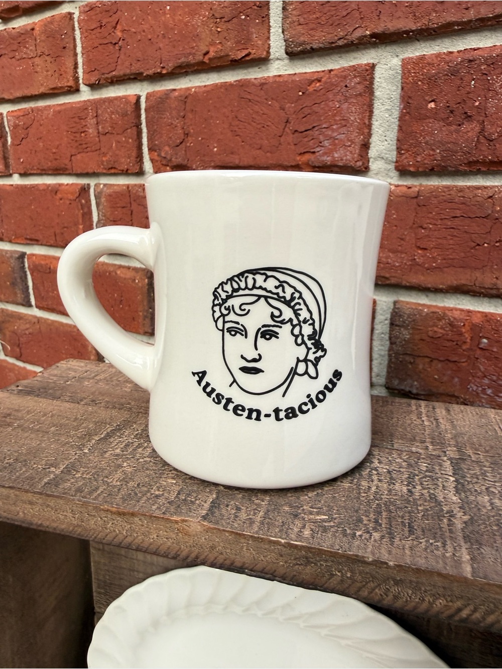 Austen-tacious White Ceramic Mug